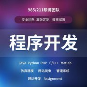 Java代做Python爬虫PHP开发matlab编程c++